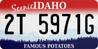 ID license plate 2T5971G