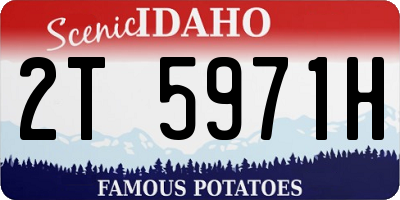 ID license plate 2T5971H