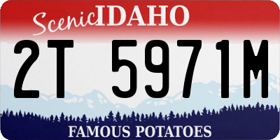 ID license plate 2T5971M
