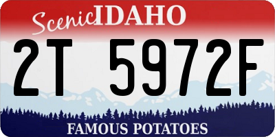 ID license plate 2T5972F