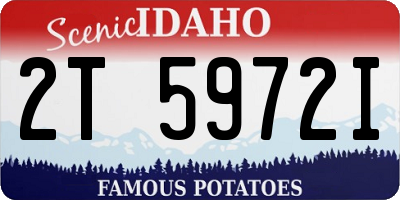ID license plate 2T5972I