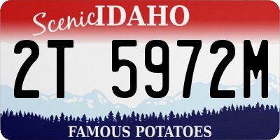 ID license plate 2T5972M