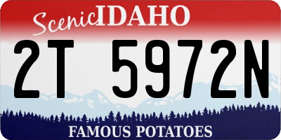 ID license plate 2T5972N