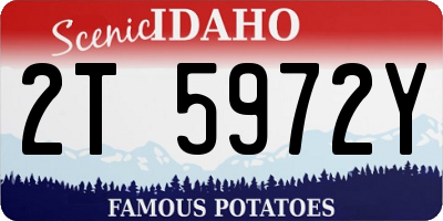 ID license plate 2T5972Y