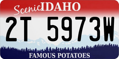 ID license plate 2T5973W