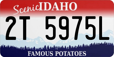 ID license plate 2T5975L