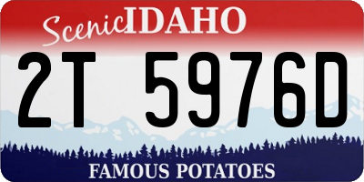 ID license plate 2T5976D