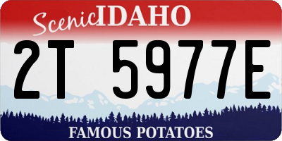 ID license plate 2T5977E