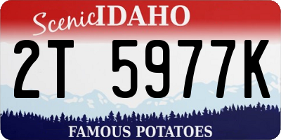 ID license plate 2T5977K