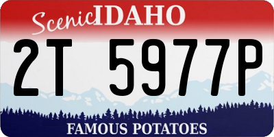 ID license plate 2T5977P