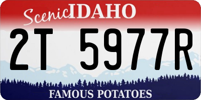 ID license plate 2T5977R