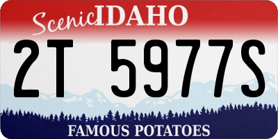 ID license plate 2T5977S