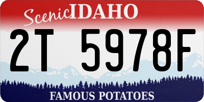ID license plate 2T5978F