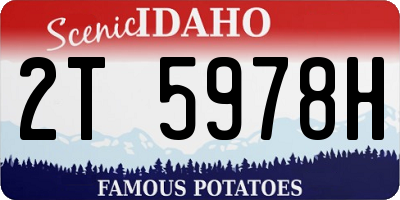 ID license plate 2T5978H