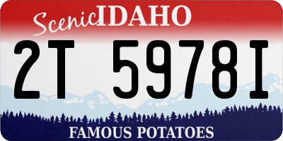 ID license plate 2T5978I