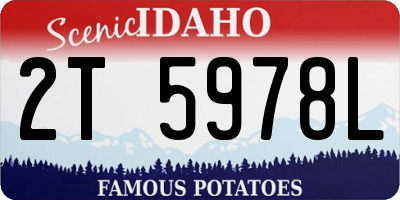 ID license plate 2T5978L