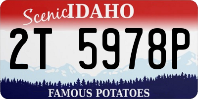 ID license plate 2T5978P