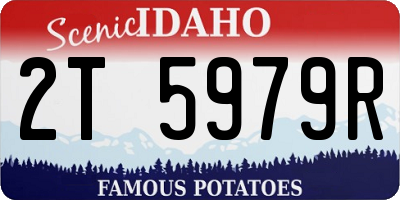 ID license plate 2T5979R