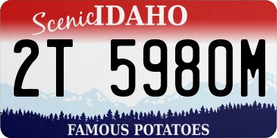 ID license plate 2T5980M