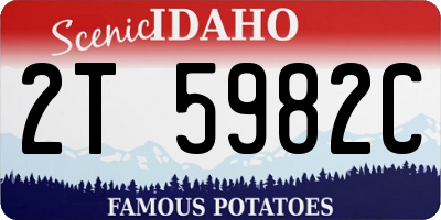 ID license plate 2T5982C