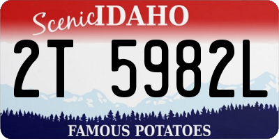 ID license plate 2T5982L