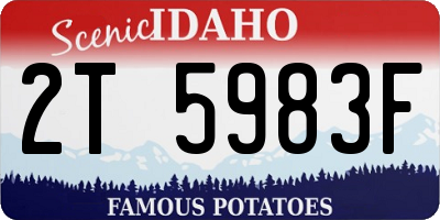 ID license plate 2T5983F