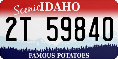ID license plate 2T5984O