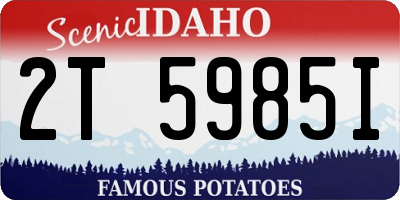 ID license plate 2T5985I