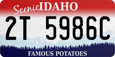 ID license plate 2T5986C