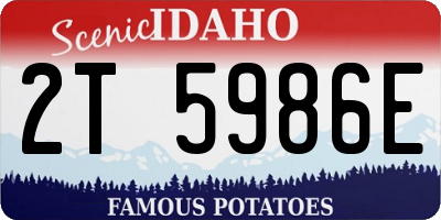 ID license plate 2T5986E