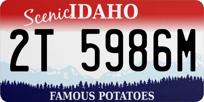 ID license plate 2T5986M