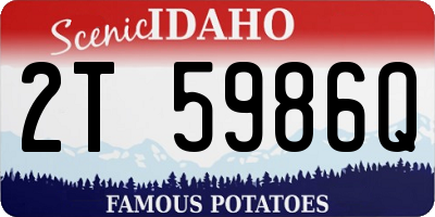 ID license plate 2T5986Q