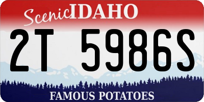 ID license plate 2T5986S