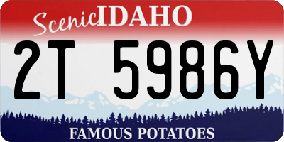 ID license plate 2T5986Y