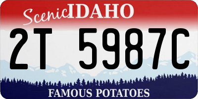 ID license plate 2T5987C