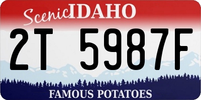 ID license plate 2T5987F