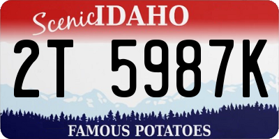 ID license plate 2T5987K