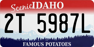 ID license plate 2T5987L