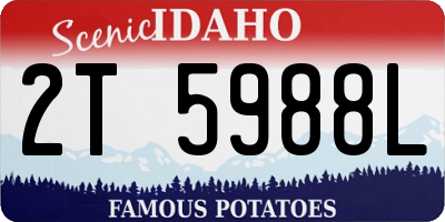 ID license plate 2T5988L