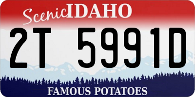 ID license plate 2T5991D