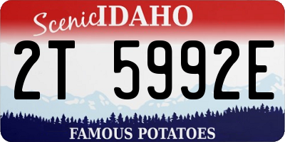 ID license plate 2T5992E