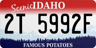 ID license plate 2T5992F