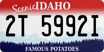 ID license plate 2T5992I