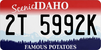ID license plate 2T5992K
