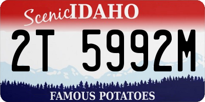 ID license plate 2T5992M