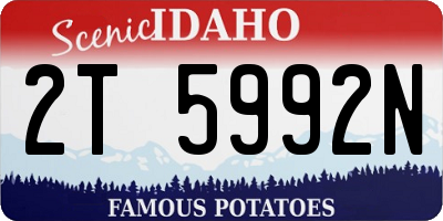 ID license plate 2T5992N
