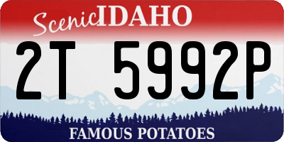 ID license plate 2T5992P