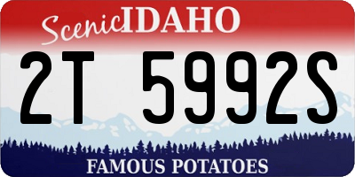 ID license plate 2T5992S