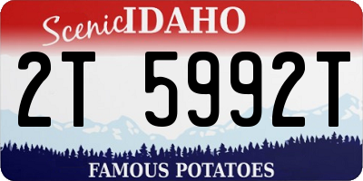 ID license plate 2T5992T