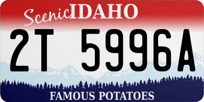 ID license plate 2T5996A